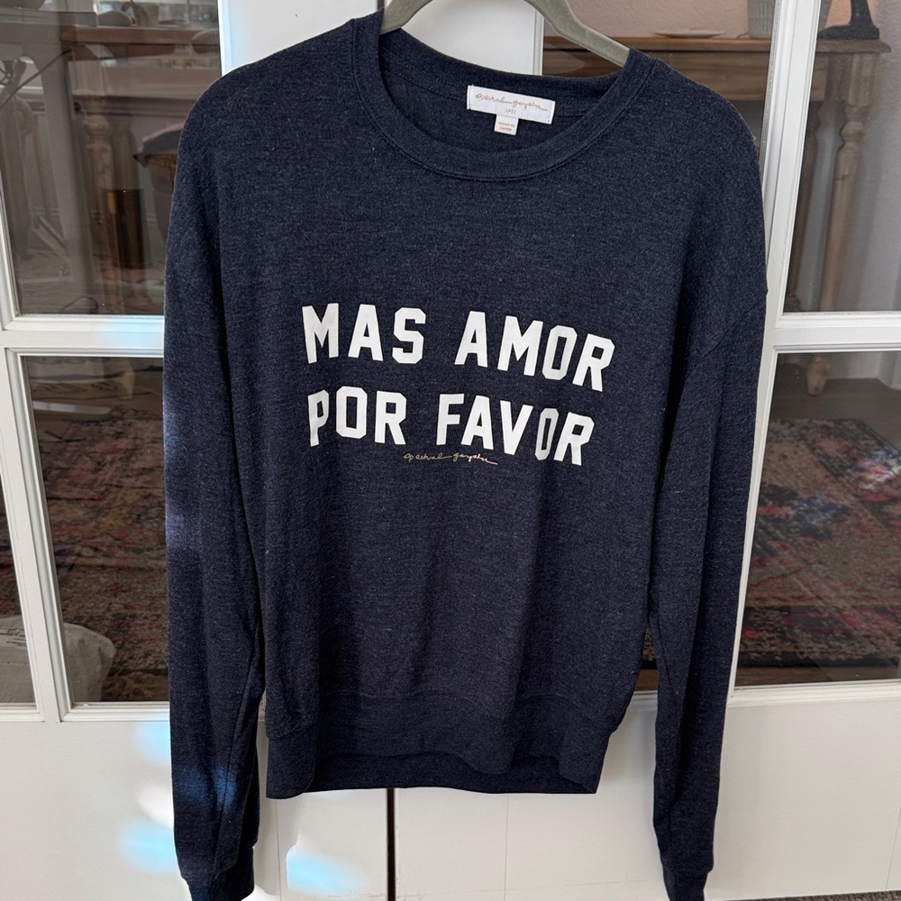 Spiritual Gangster Navy Crewneck Sweater with White Text